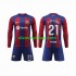 Camisola FC Barcelona Frenkie de Jong 21 Criança Equipamento Primeiro 2023-2024 Manga Comprida